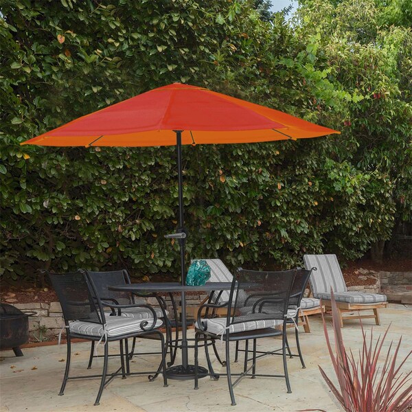 Pure Garden 9-Foot Outdoor Patio Umbrella, Orange 50-101-TC - main